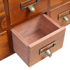 Vintage Wooden Trinket Box Chest of 9 Drawers Desk Organizer Storage Cabinet