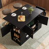 Kitchen Island Storage Cabinet w/Extendable Worktop, Drawers, Adjustable Shelves