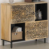 Gecheer Side Cabinet 80x33x75 Solid Wood W9H8