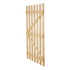 Fence Gate with Rounded Picket 3ft Natural Wooden Garden Gate Door Outdoor Yard