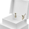 RGB LED Bedside Table Cabinet 3 Drawers Nightstand Bedroom Furniture Storage UK