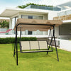 Garden Swing Chair 3 Seater Hammock Patio Outdoor Sun Shade W/ Adjustable Canopy