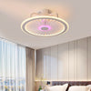 LED Ceiling Fan Light Dimmable Chandelier Lamp Living Room With Remote Control