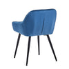 Noble Set of 2 Dining Chairs Velvet Armchairs Upholstered Soft Seat Back Metal