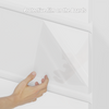High Gloss Chest of 8 Drawers White with RGB LED Lights Bedroom Bedside Cabinet