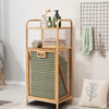 Tilt-out Laundry Hamper Space-saving Bamboo Wood Laundry Shelf Laundry Hamper