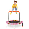 92 cm Kids Trampoline Indoor Toddler Rebounder Mini Trampoline with LED Light