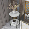 Large 2 Tier Gloss Finish Side Table with Shelf Bedroom Coffee Tea End Table