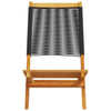 Folding Garden Chairs 4 pcs Black Solid Wood Acacia S9V2