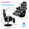 Massage Gaming Chair Height Adjustable Swivel Racing Video Gaming Recliner