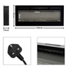 Wall 50 Inch Electric Fireplace 9 LED Colors Crystals/Log Bed Fire Place+ Remote