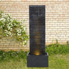 Rustic Electric Garden Water Feature Statue W/Led Light Outdoor Water Fountain