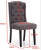 Dining Chairs Set of 2 Button Tufted Upholstered Dining Chairs with Wing Design