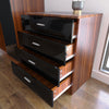 High Gloss Chest of Draws Bedroom Furniture Set Black&Walnut Hallway Storage