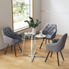 Round Tempered Glass Dining Table 2-4 Seater Living Room Kitchen Dinner Table UK