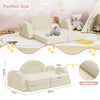 Kids Play Couch Set Fold Out Modular Sofa Creative Playhouse Creamy White New