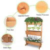 3 Tier Raised Garden Bed Wooden Elevated Planter Grow Box for Flower Herb Green