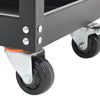 Heavy Duty 3 Tier Garage Tool Storage Trolley Service Cart Rack w/ Drawer & Keys