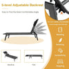 Patio Chaise Lounge Chair Sun Lounger Recliner w/ 5-Position Adjustable Backrest