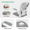 Fabric Home Office Chair Adjustable Computer Desk Seat Swivel Filp-up Armrest