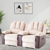 Electric Recliner Massage Heated Vibration Sofa Reclining Lounge Armchair Brown