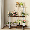 Large Plant Stand Rolling Flower Pot Rack Window Porch Yard Floor Trolley Stand
