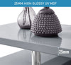 Wooden Coffee Table With Storage High Gloss Sofa End Table LED Light Living Room