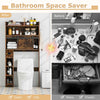 Over The Toilet Storage Cabinet Bathroom Organizer Toilet Rack-Coffee