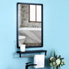 Black Rectangle Wall Mirror Home Bathroom Wall Mount Vanity Decor Makeup Mirrors