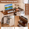 Corner Computer Desk Laptop PC Desk Study Writing Desk-Brown