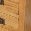 Baysdale Rustic Oak 3 Drawer Bedside Cabinet / Bedroom Lamp Table / Nightstand