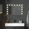 15 LED Hollywood Vanity Makeup Mirror Table Wall Light Mirror 58x45 USB Charging