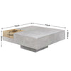 Modern Coffee Table with Concrete Effects Square Table Living Room Furniture