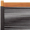 Folding Garden Chairs 4 pcs Black Solid Wood Acacia S9V2