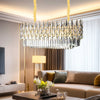 Luxurious Gold Rectangular Crystal Chandelier Dining Room Chandeliers Over Table