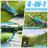 Long Reach Cordless Hedge Trimmer Pole Cordless Extendable Tree Trimme w/2Batter
