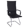 High Back PU Leather Reception Seat Home Office Chair Sled Base Conference Chair