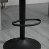 Retro Barstools Set of 2 PU Leather Adjustable Height Swivel Bar Chairs