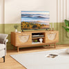 Costway TV Stand for 55-Inch TVs Mid Century Modern Entertainment Center