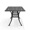 Large 150cm Cast Aluminium Bistro Dining Garden Patio Table with Umbrella Hole