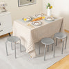 Set of 6 Metal Stacking Stools Round Nesting Bar Stool with X-shape Connection