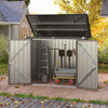 Outdoor Trash Can Storage Shed w/Galvanized Steel Frame-Grey