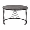 Set of 2 Marble Pattern Top Nesting Coffee Table Side End Table for Living Room