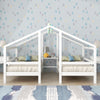 Twin Bed Double 3ft Single Bed Kids Sleeper Solid Pine Wood Slatted Bed Frame
