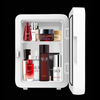 4L Mini Fridge with Light Mirror Portable Cooler Warmer Table Top Bedroom Makeup