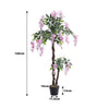 Artificial Pink Wisteria Flower Tree Potted Fake House Plant Home Outdoor Décor