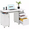 Computer Desk Emperor PC2s White with Storage and A4 Filing Drawer