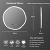 Illuminated Bathroom Mirror 60cm 3 LED Lights Dimmable Demister Lightup Anti-fog