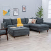 L-Shaped Corner Sofa, Sectional Couch with Built-in USB Port Chaise