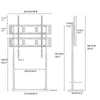 Extra Large Floor TV Stand TV Mount Adjustable Height Free Standing Home Office